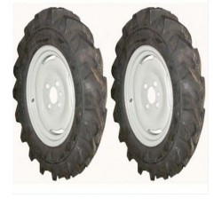 Eurosystems - Coppia ruote pneumatiche tractor 5.00-10 per motozappa Z8 Labour
