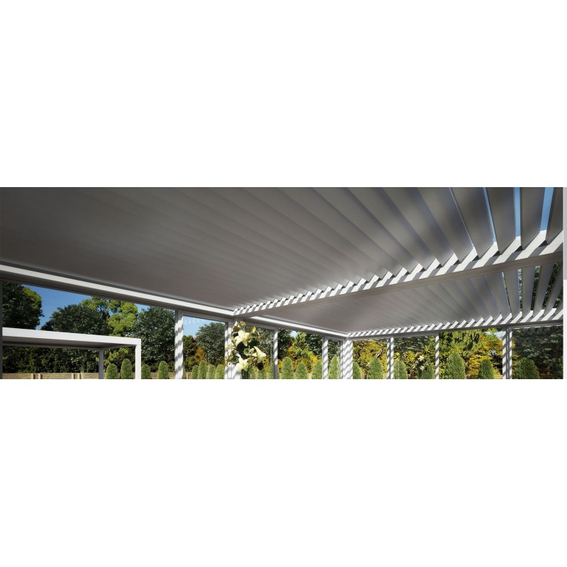 Bioshade pergola frangisole bioclimatica  a lamelle in alluminio