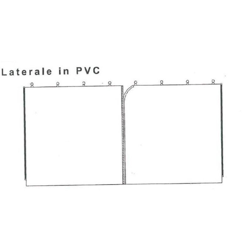 Pergola autoportante AU2-500 in acciaio verniciato con telo PVC  cm. 500x300