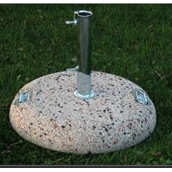 Base ombrelloni in graniglia  grigia  diametro 60 kg 55  con maniglie