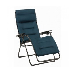 Futura sedia pieghevole imbottita Lafuma  blu - telaio titanio air comfort