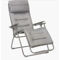 Futura sedia pieghevole imbottita Lafuma colore argento telaio titanio be comfort