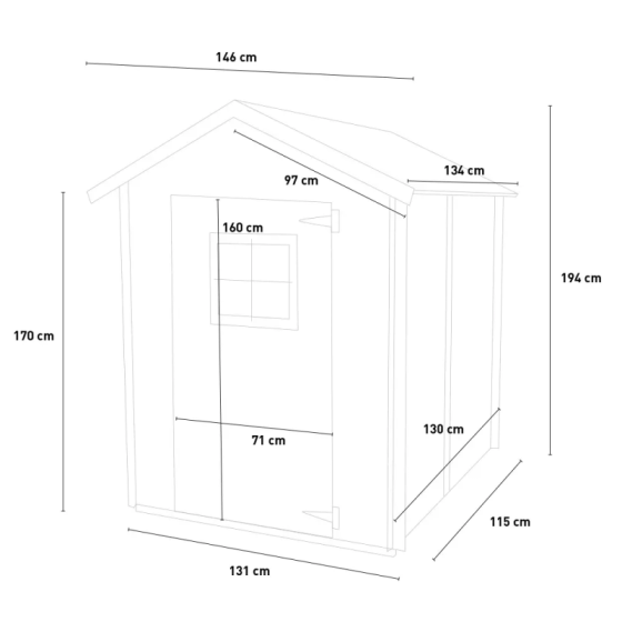 Casetta da giardino Flavia - Cm 146x132