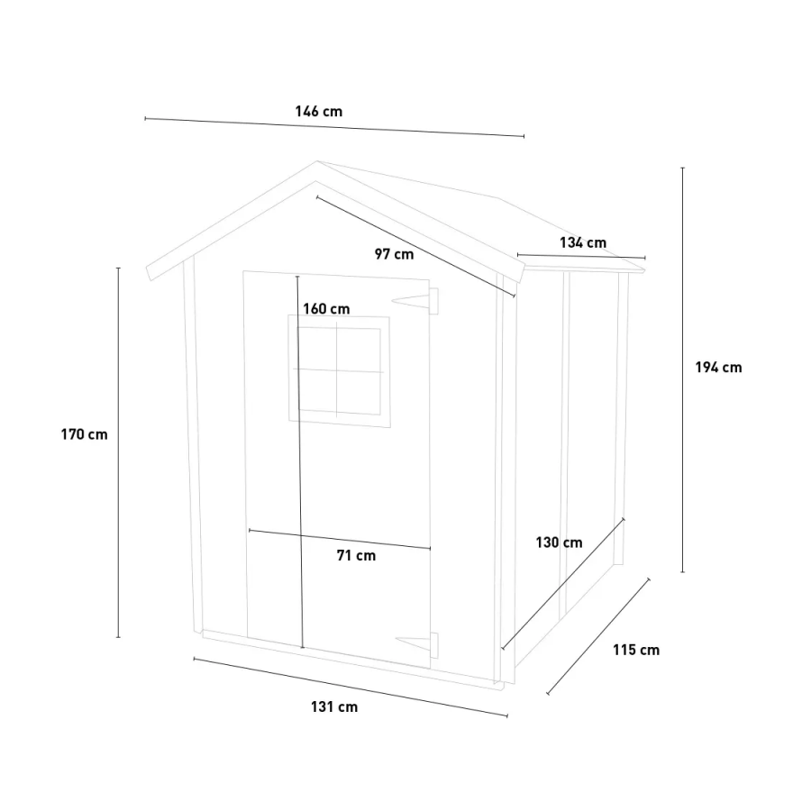 Casetta da giardino Flavia - Cm 146x132