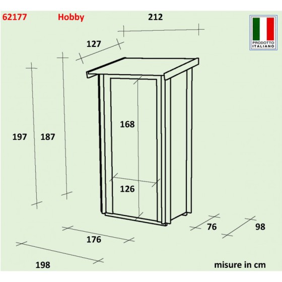 Casetta da Giardino Hobby - Cm 198x98