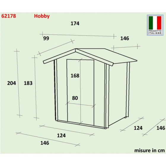 Casetta da Giardino Hobby - Cm 146x146