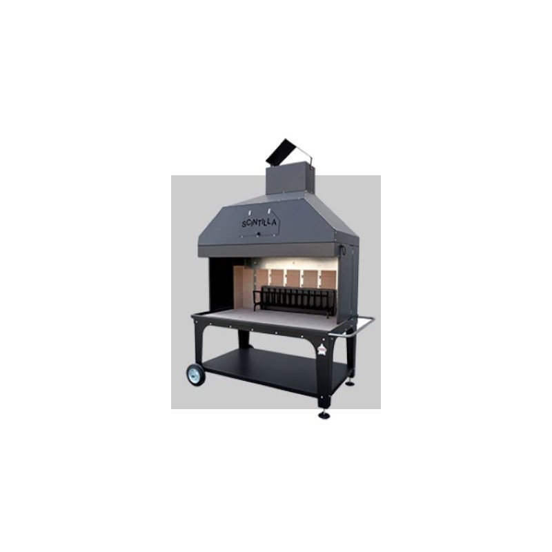 Barbecue a legna Scintilla classico 150 verniciato mobile