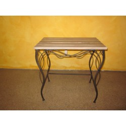 Tavolino in ferro con piano legno Vacchetti 1