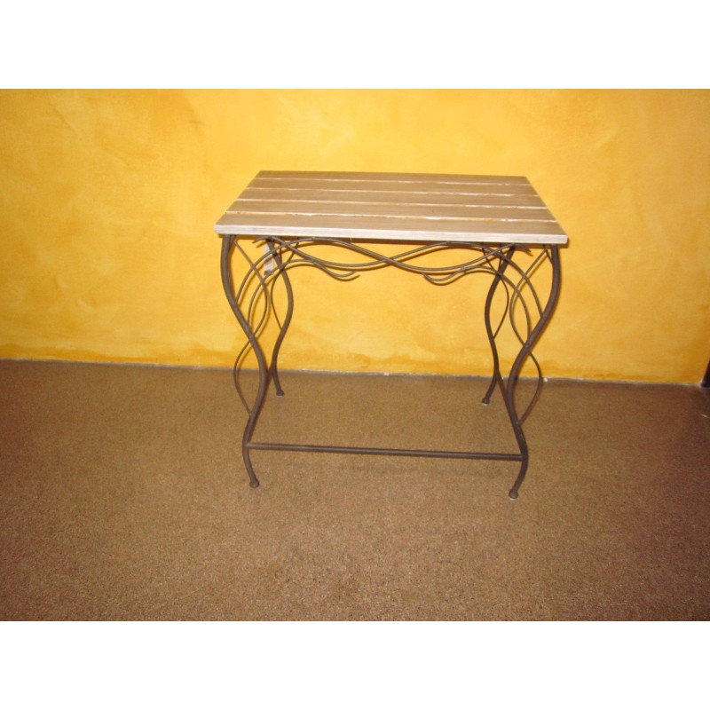 Tavolino in ferro con piano legno Vacchetti 2