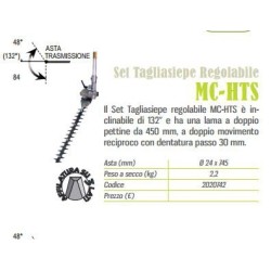 Set tagliasiepe regolabile MC-HTS per Multicutter MC321RS