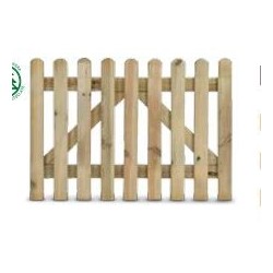 Cancello dritto a tavoletta in legno impregnato cm 100x100